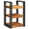 vidaXL Bedside Table 2 pcs Brown and black Solid Mango Wood