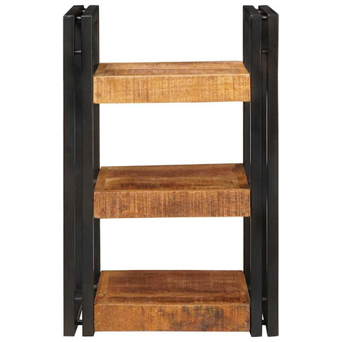 vidaXL Bedside Table 2 pcs Brown and black Solid Mango Wood