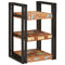 vidaXL Bedside Table Brown and black Solid Wood Reclaimed