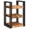 vidaXL Bedside Table Brown and black Solid Wood Reclaimed