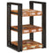 vidaXL Bedside Table Brown and black Solid Wood Reclaimed