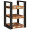 vidaXL Bedside Table Brown and black Solid Wood Reclaimed