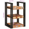 vidaXL Bedside Table Brown and black Solid Wood Reclaimed