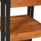 vidaXL Bedside Table Brown and black 38 x 33 x 58 cm Solid Wood Acacia