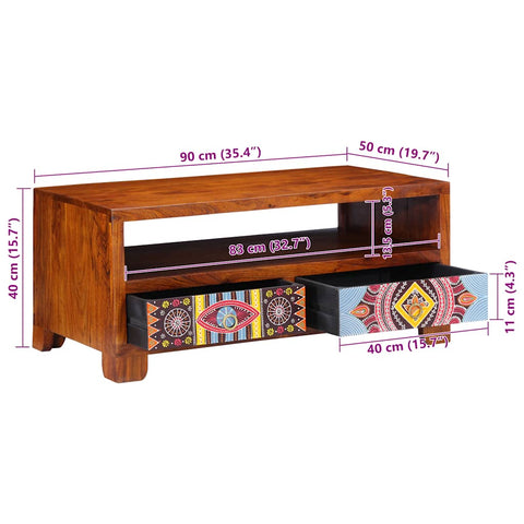 vidaXL Coffee Table 90x50x40 cm Solid Wood Acacia