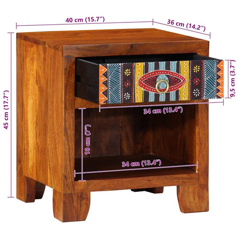 vidaXL Bedside Cabinet 2 pcs 40x35x45 cm Solid Wood Acacia