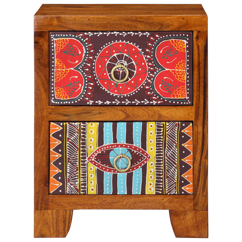 vidaXL Bedside Cabinet 2 pcs 35x35x45 cm Solid Wood Acacia