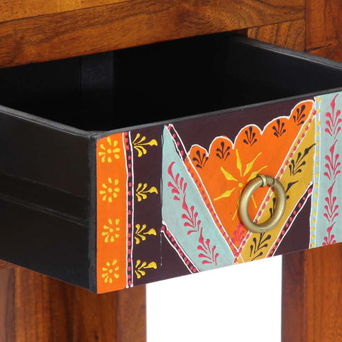 vidaXL Console Table 110x35x75 cm Solid Wood Acacia