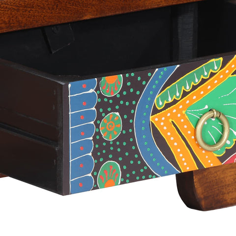 vidaXL TV Cabinet Multicolour 110x30x40 Solid Wood Acacia