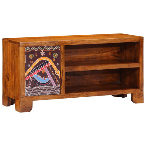vidaXL TV Cabinet Multicolour 90x30x45 Solid Wood Acacia