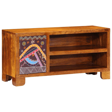vidaXL TV Cabinet Multicolour 90x30x45 Solid Wood Acacia