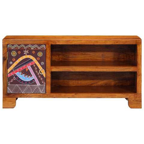 vidaXL TV Cabinet Multicolour 90x30x45 Solid Wood Acacia