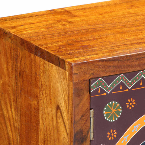 vidaXL TV Cabinet Multicolour 90x30x45 Solid Wood Acacia