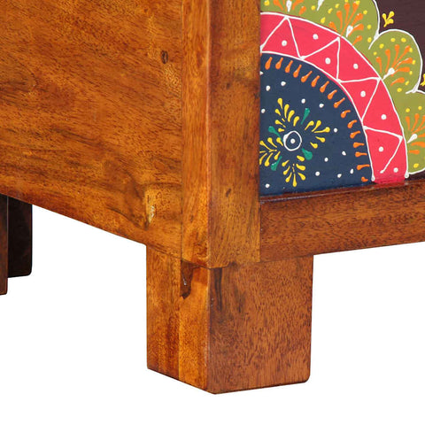 vidaXL Storage Box Multicolour 50 x 30 x 40 cm Solid acacia wood