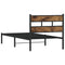 vidaXL Metal Bed Frame without Mattress Smoked Oak 100x190 cm