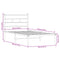 vidaXL Metal Bed Frame without Mattress Smoked Oak 100x190 cm