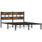 vidaXL Metal Bed Frame without Mattress Smoked Oak 135x190 cm Double