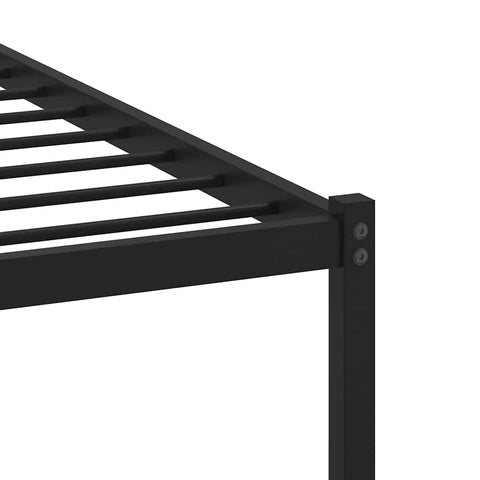 vidaXL Metal Bed Frame without Mattress Smoked Oak 135x190 cm Double