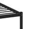 vidaXL Metal Bed Frame without Mattress Smoked Oak 135x190 cm Double