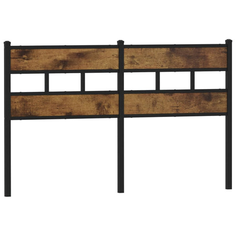 vidaXL Headboard Smoked Oak 140 cm Iron and Engineered Wood