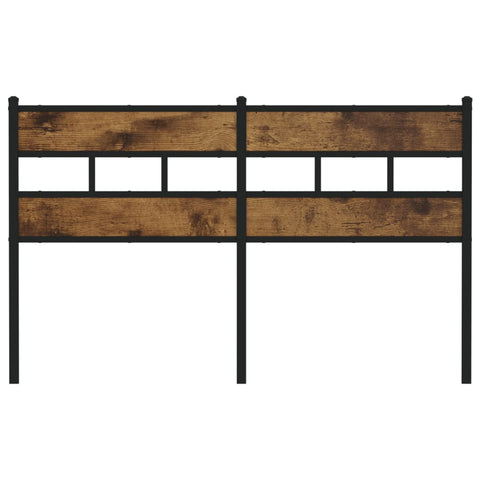 vidaXL Headboard Smoked Oak 140 cm Iron and Engineered Wood