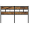 vidaXL Headboard Smoked Oak 140 cm Iron and Engineered Wood