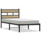 vidaXL Metal Bed Frame without Mattress Sonoma Oak 75x190 cm Small Single