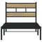 vidaXL Metal Bed Frame without Mattress Sonoma Oak 75x190 cm Small Single