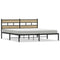vidaXL Metal Bed Frame without Mattress Sonoma Oak 200x200 cm