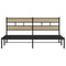 vidaXL Metal Bed Frame without Mattress Sonoma Oak 200x200 cm