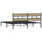 vidaXL Metal Bed Frame without Mattress Sonoma Oak 200x200 cm