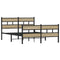 vidaXL Metal Bed Frame without Mattress Sonoma Oak 135x190 cm Double