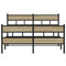 vidaXL Metal Bed Frame without Mattress Sonoma Oak 135x190 cm Double