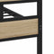 vidaXL Metal Bed Frame without Mattress Sonoma Oak 135x190 cm Double