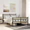 vidaXL Metal Bed Frame without Mattress Sonoma Oak 135x190 cm Double
