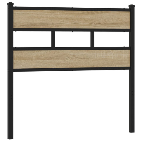 vidaXL Headboard Sonoma Oak 100 cm Iron and Engineered Wood