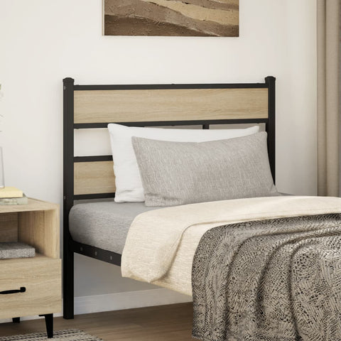 vidaXL Headboard Sonoma Oak 100 cm Iron and Engineered Wood
