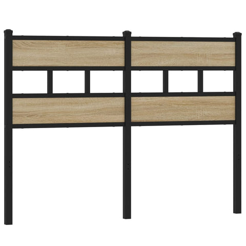 vidaXL Headboard Sonoma Oak 120 cm Iron and Engineered Wood