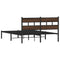 vidaXL Bed Frame without Mattress with Headboard Brown Oak 150x200 cm King Size