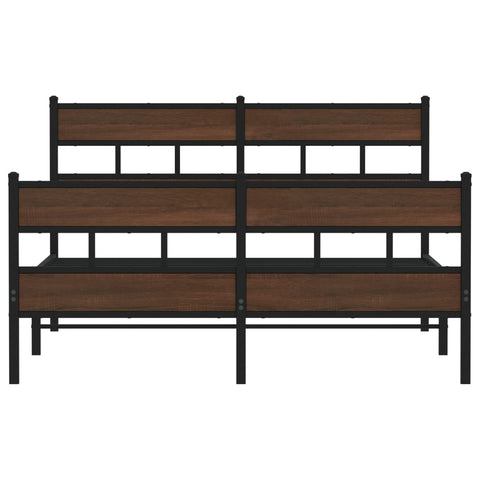 vidaXL Bed Frame without Mattress with Headboard and Footboard 140x200 cm