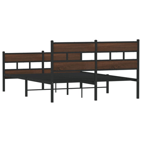 vidaXL Bed Frame without Mattress with Headboard and Footboard 140x200 cm