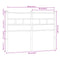 vidaXL Headboard Brown Oak 120 cm Steel and Engineered Wood