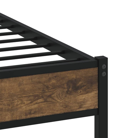 vidaXL Bed Frame without Mattress with Headboard Sonoma Oak 107x203 cm