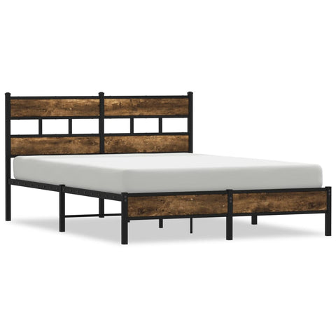 vidaXL Bed Frame without Mattress with Headboard Sonoma Oak 140x200 cm