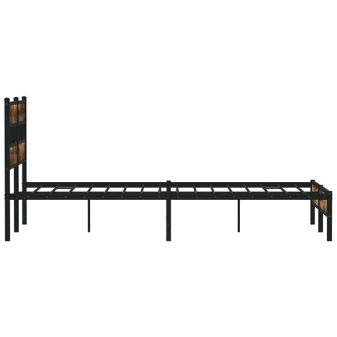 vidaXL Bed Frame without Mattress with Headboard Sonoma Oak 140x200 cm