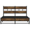 vidaXL Metal Bed Frame without Mattress Smoked Oak 160x200 cm
