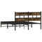 vidaXL Metal Bed Frame without Mattress Smoked Oak 160x200 cm