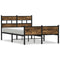 vidaXL Bed Frame without Mattress Smoked Oak 120x190 cm Small Double Engineered Wood