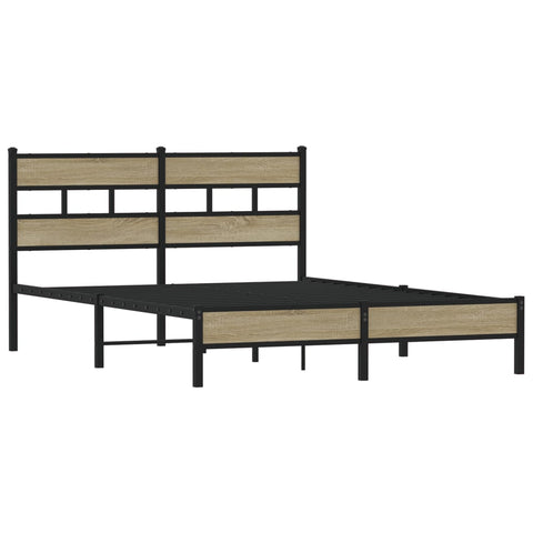 vidaXL Bed Frame without Mattress Sonoma Oak 160x200 cm Engineered Wood