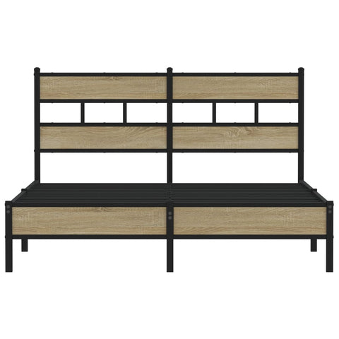 vidaXL Bed Frame without Mattress Sonoma Oak 160x200 cm Engineered Wood